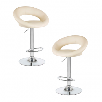 Набор 2 шт Стул барный DOBRIN MIRA, кремовый