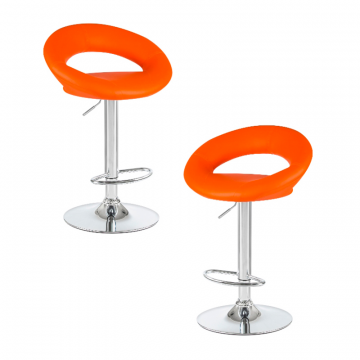 Набор 2 шт Стул барный DOBRIN MIRA, оранжевый