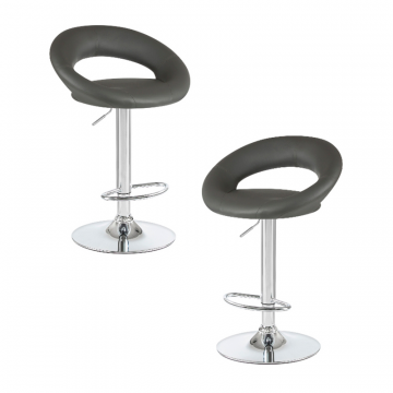 Набор 2 шт Стул барный DOBRIN MIRA, серый