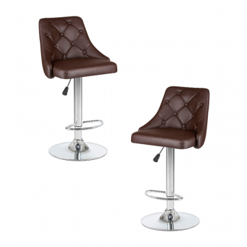 Набор 2 шт Стул барный DOBRIN JOSEPH, коричневый