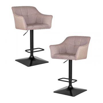 Набор 2 шт Стул барный DOBRIN RALF, светло-серый (LAR-106D-25)