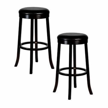 Набор 2 шт Круглый барный табурет DOBRIN BOB BAR, капучино, черный