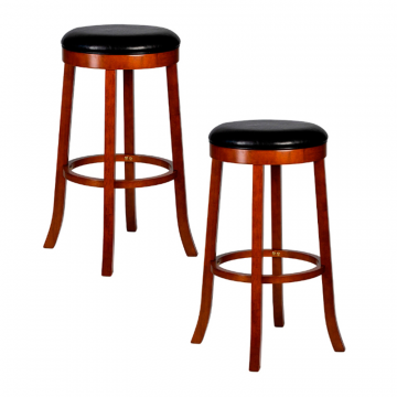Набор 2 шт Круглый барный табурет DOBRIN BOB BAR, шоколад, черный
