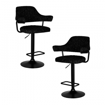 Набор 2 шт Стул барный DOBRIN CHARLY BLACK, черный твид (LEO18)