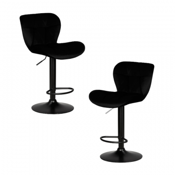 Набор 2 шт Стул барный DOBRIN BARNY BLACK, черный велюр (MJ9-101)