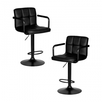 Набор 2 шт Стул барный DOBRIN KRUGER ARM BLACK, черный