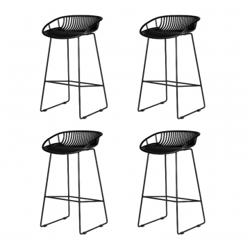 Набор 4 шт Стул барный DOBRIN FRANK, черный