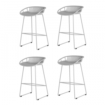 Набор 4 шт Стул барный DOBRIN FRANK, светло-серый