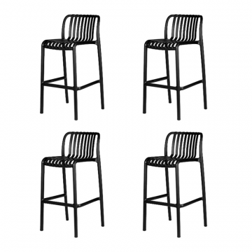 Набор 4 шт Стул барный DOBRIN CHLOE BAR, черный