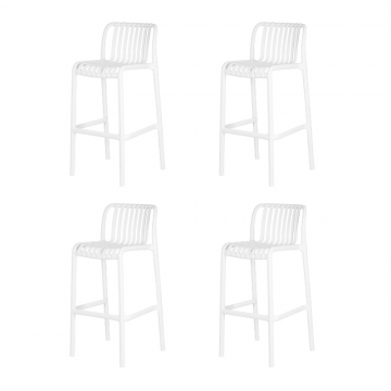 Набор 4 шт Стул барный DOBRIN CHLOE BAR, белый