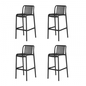 Набор 4 шт Стул барный DOBRIN CHLOE BAR, темно-серый