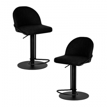 Набор 2 шт Стул барный DOBRIN OLIVER, черная ткань (SLR-10)