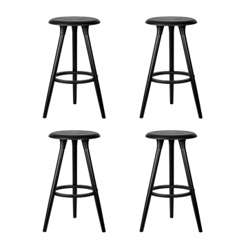 Набор 4 шт Стул барный DOBRIN ROYCE BLACK, чёрный (B-03)