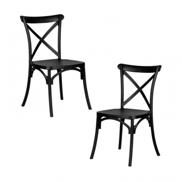 Набор 2 шт Стул обеденный DOBRIN ZILAN, цвет чёрный (B-03)