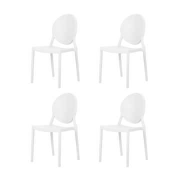 Набор 4 шт Стул обеденный DOBRIN ALBERT, цвет белый