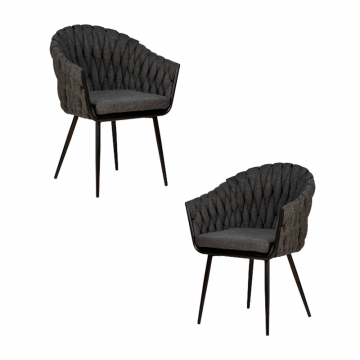 Набор 2 шт Стул обеденный DOBRIN MATILDA, графитовая ткань (LAR-275-21)