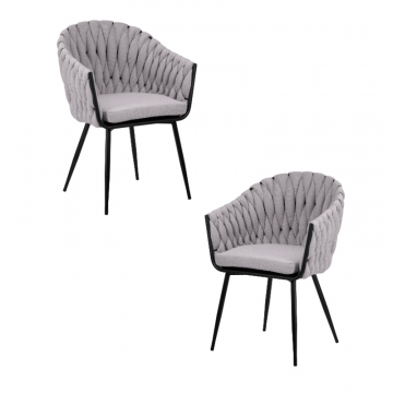 Набор 2 шт Стул обеденный DOBRIN MATILDA, серая ткань (LAR 275-17)