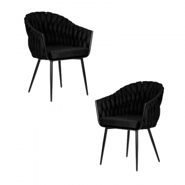 Набор 2 шт Стул обеденный DOBRIN MATILDA, черная ткань (LAR 275-50)