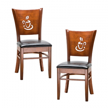 Набор 2 шт Стул обеденный DOBRIN JERRY, шоколад, чёрный