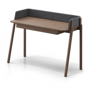 Стол письменный Basic 140*60 см (натуральный дуб, серый рогожка)