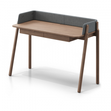 Стол письменный Basic 140*60 см (натуральный дуб, серый твид)