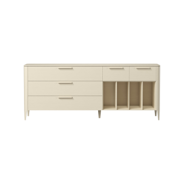 Тумба Type oak 5 ящиков 4 полки ширина 200 см (дымка)
