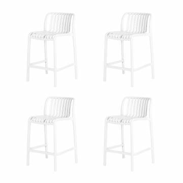Набор 4 шт Стул полубарный DOBRIN CHLOE, белый