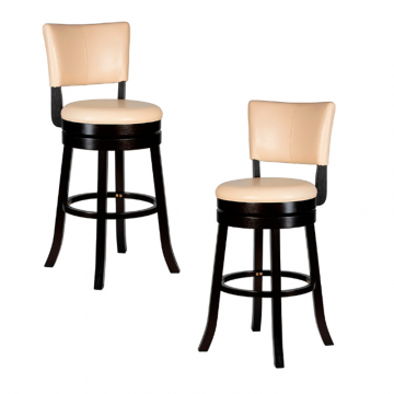 Набор 2 шт Вращающийся полубарный стул DOBRIN JOHN COUNTER, капучино, кремовый