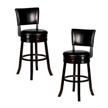 Набор 2 шт Вращающийся полубарный стул DOBRIN JOHN COUNTER, капучино, черный