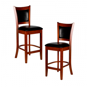 Набор 2 шт Стул полубарный DOBRIN GARRY COUNTER, шоколад, черный