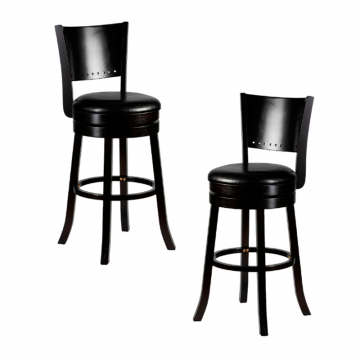 Набор 2 шт Вращающийся полубарный стул DOBRIN TONY COUNTER, капучино, черный