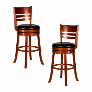 Набор 2 шт Вращающийся полубарный стул DOBRIN WILLIAM COUNTER, шоколад, черный
