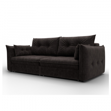 Диван прямой Лига-100 НПБ, BRUT 17 коричневый, Велюр