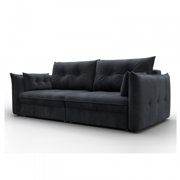 Диван прямой Лига-100 НПБ, TOWER 11 темно-серый, Велюр