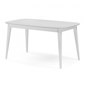 Деревянный стол Адель 145(190)x80 белый матовый