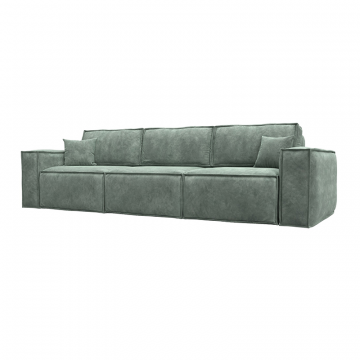 Диван прямой Лига-081 НПБ Лонг Зеленый, Велюр