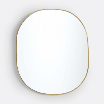 Зеркало овальное из латуни Uyova  единый размер желтый