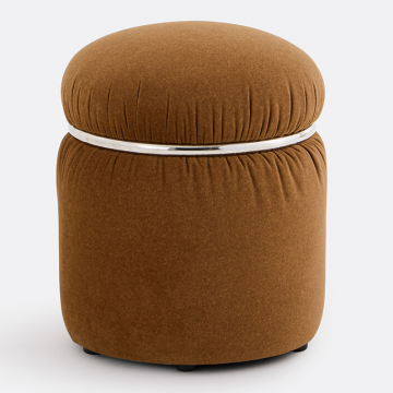 Пуф в велюровой обивке Giorgia  единый размер каштановый