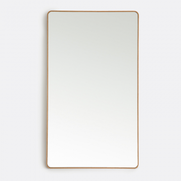 Прямоугольное зеркало 100x170 см из шпонированного дуба Iodus  единый размер бежевый