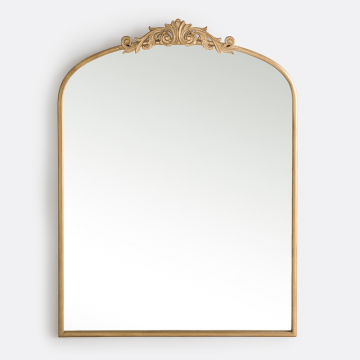 Металлическое зеркало 90 x 120 см Jinia  единый размер желтый