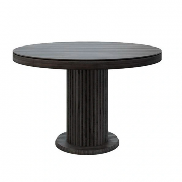 Стол Denver 120+40, круглый раздвижной, шпон