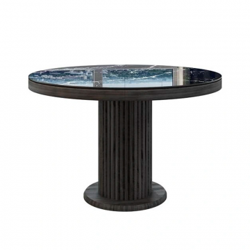 Стол Denver 100+40, круглый раздвижной, глянец