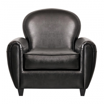 Кожаное кресло черное Flog