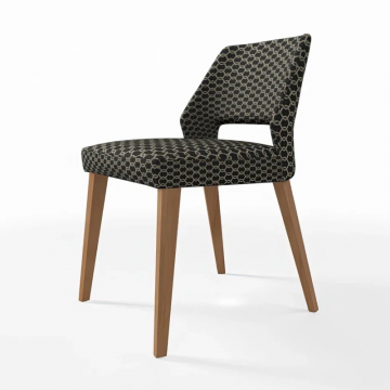 Обеденный стул LENA в дизайнерской Fashion обивке, массив бука, кат.6