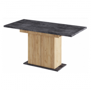 Деревянный стол Carla крафт золотой / цемент темный