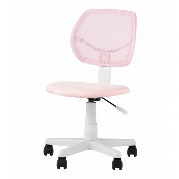 Кресло компьютерное детское ЛОЛО розовый пластик белый