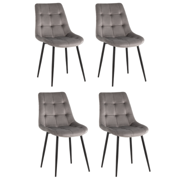 Стул Флекс New велюр светло-серый 4шт.