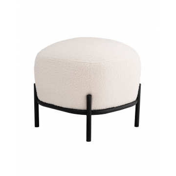 Пуф Стоун букле Fluffy молочный