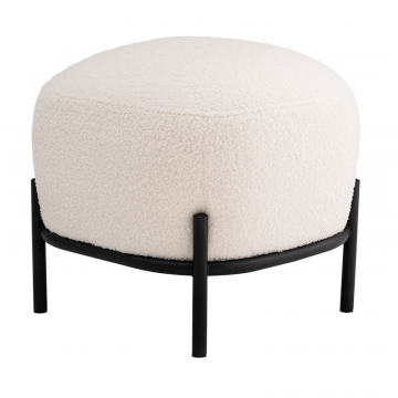 Пуф Стоун букле Fluffy молочный