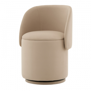 Пуф-трансформер Таунсвилл вращающийся с ящиком велюр бежевый